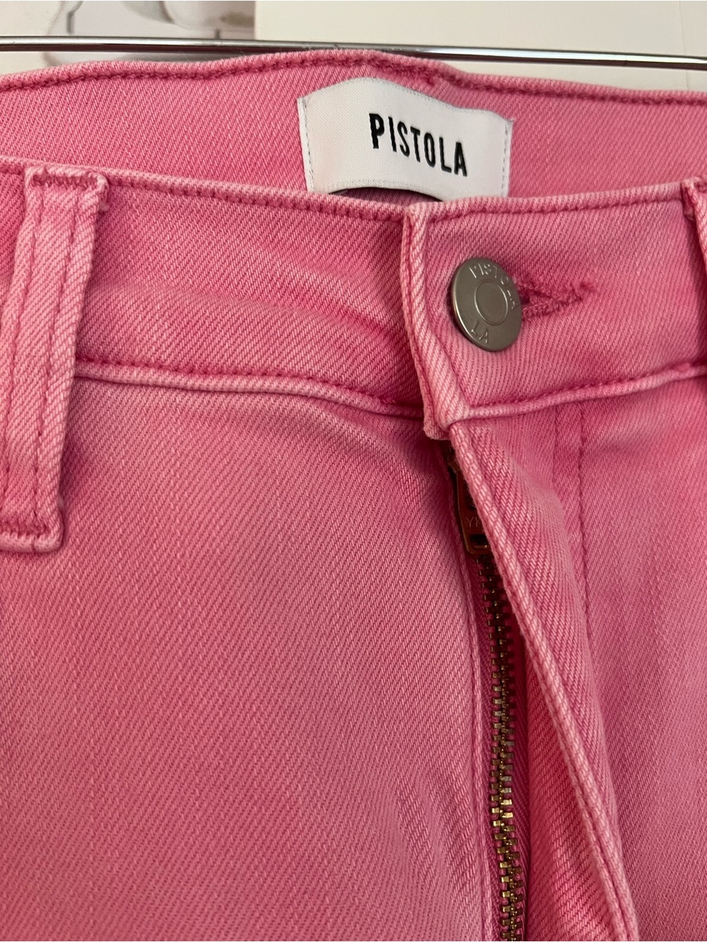 Pistola Lennon High-Rise Crop Flare Jeans Pink Size 29 - Picture 9 of 14